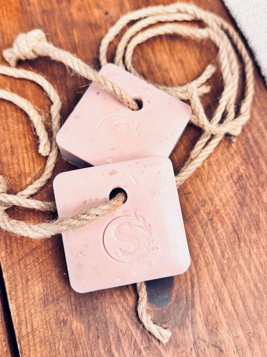 Pumpkin Spice Soap on rope